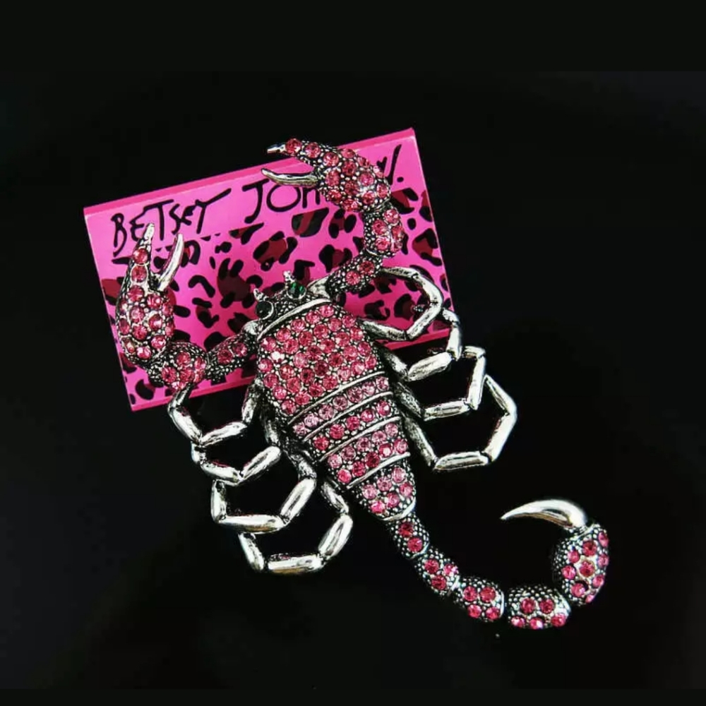 Classy Betsey Johnson Rhinestone Scorpion Brooch